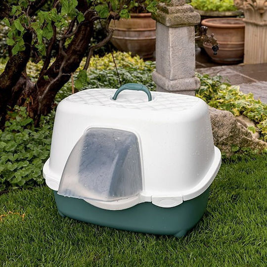 Stefanplast Tres Chic Outdoor Cat Toilet Closed Beige L56 x W54.5 x H39cm