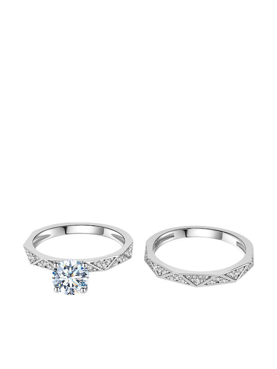 Brizzling Einzelstein aus Silber mit Diamant
