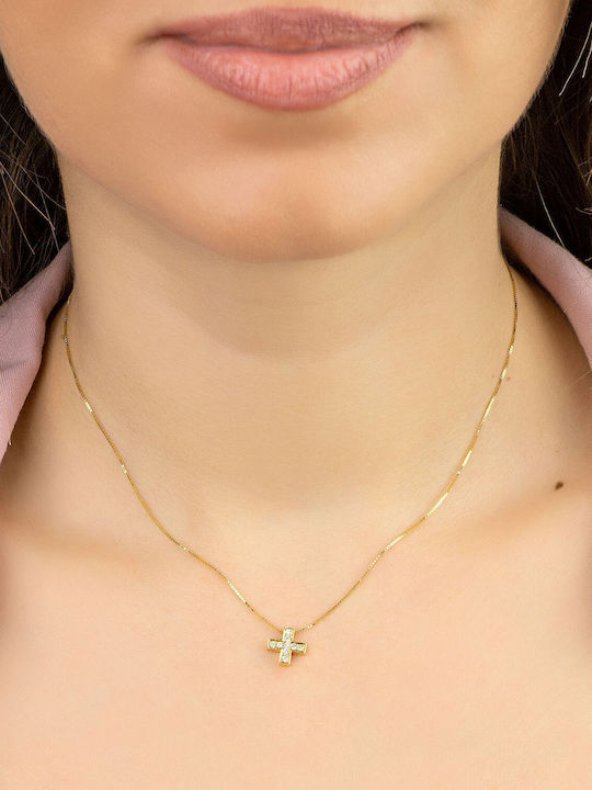 Kiriakos Gofas Златен Кръст 18K Двустранен с Верижка