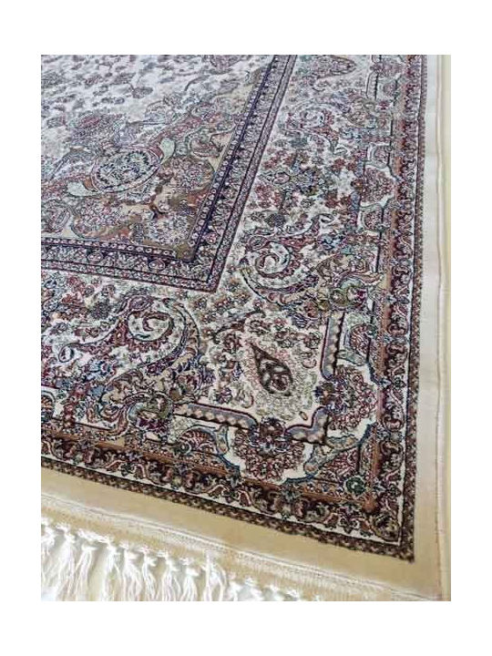 Royal Carpet Silk 539/W Rug Rectangular Silk Cream Blue