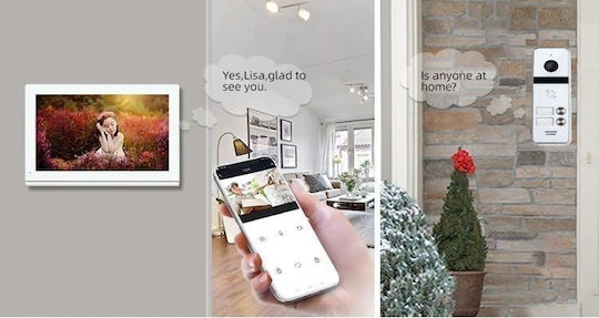Joytimer Wireless Video Intercom Set Wi-Fi White