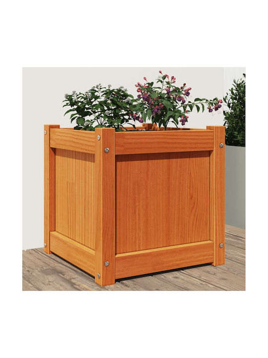 vidaXL Кутия за саксии Дърво Кафяв 40x40x40см.