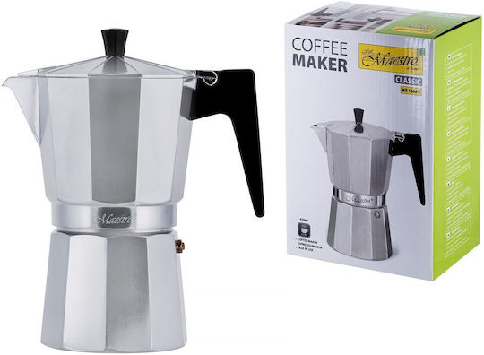 Maestro 9 Espresso Stovetop Pot 9 Cups Silver