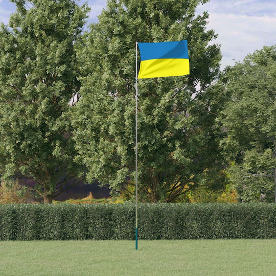 Flagge der Ukraine Polyester mit einem Einsatz 5,55 m. aus Aluminium