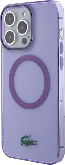 Lacoste Back Cover Plastic Purple (iPhone 15 Pro Max)