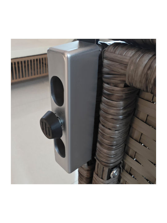 Μονόφυλλη Ντουλάπα Μεταλλική με 1 Ράφι 60x63x120εκ.