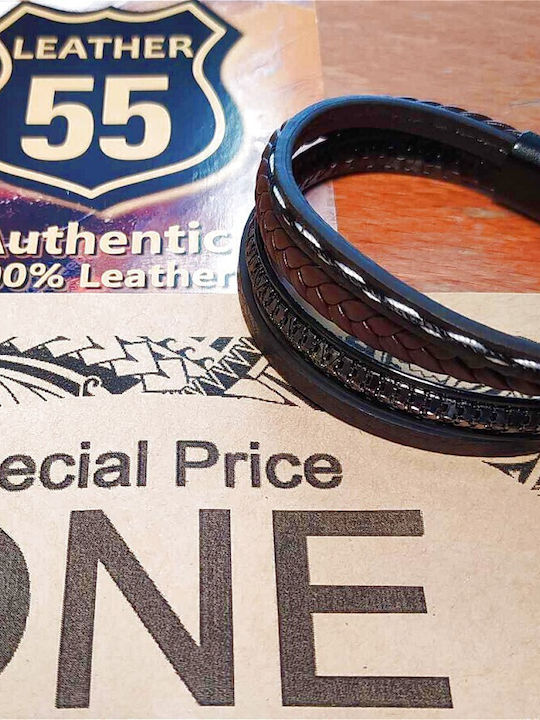 Leather 55 Men's Bracelet made of Leather