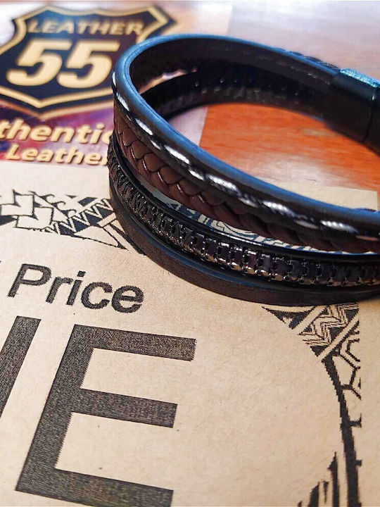 Leather 55 Men's Bracelet made of Leather