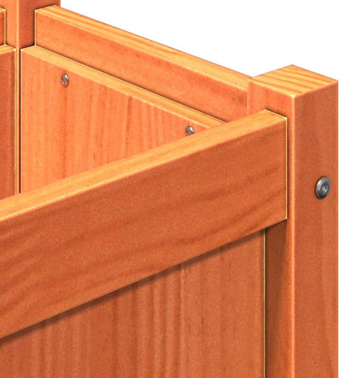 vidaXL Set 2 Planters Wooden Brown