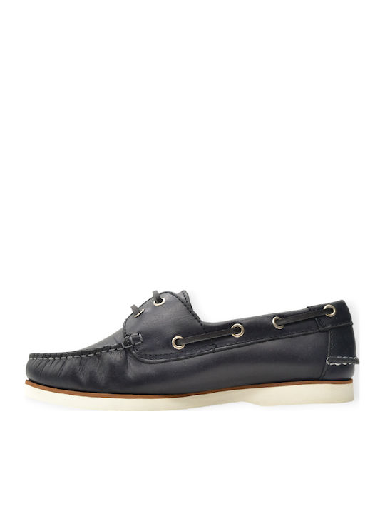 Δερμάτινα Ανδρικά Boat Shoes σε Μπλε Χρώμα