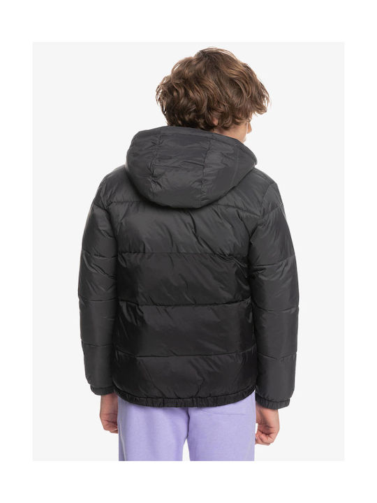 Quiksilver Kids Quilted Jacket with Lining & Hood Black