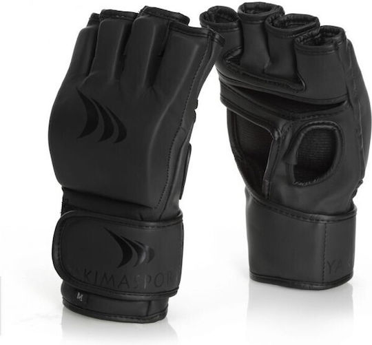 Yakimasport Γάντια ΜΜΑ από Συνθετικό Δέρμα Μαύρα