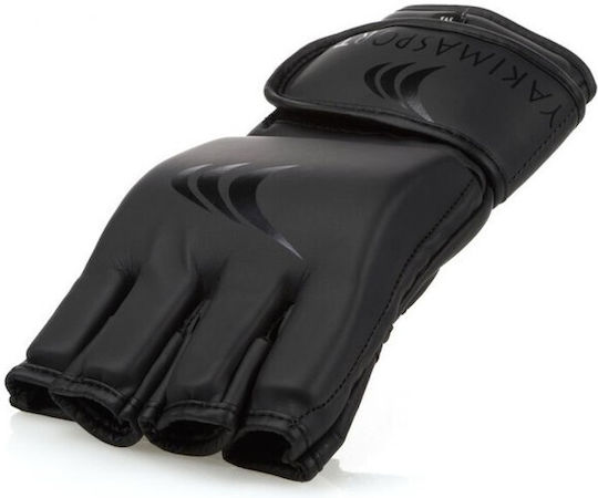 Yakimasport Γάντια ΜΜΑ από Συνθετικό Δέρμα Μαύρα