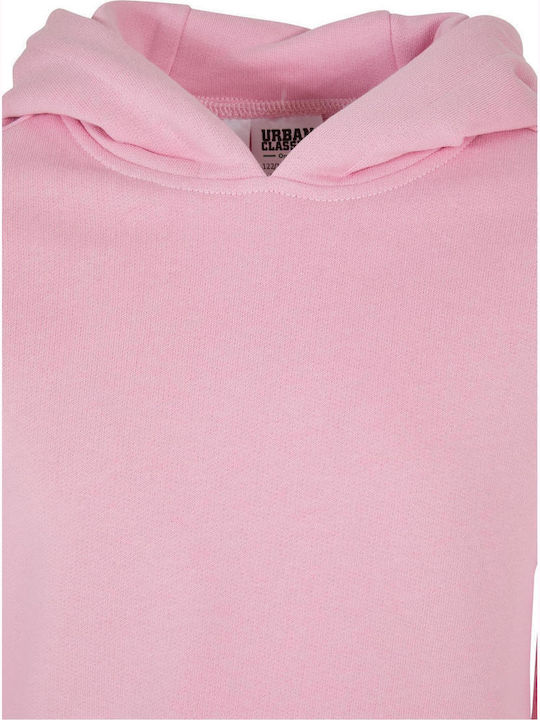 Kids Sweatshirt with Hood and Pockets girlypink Organic