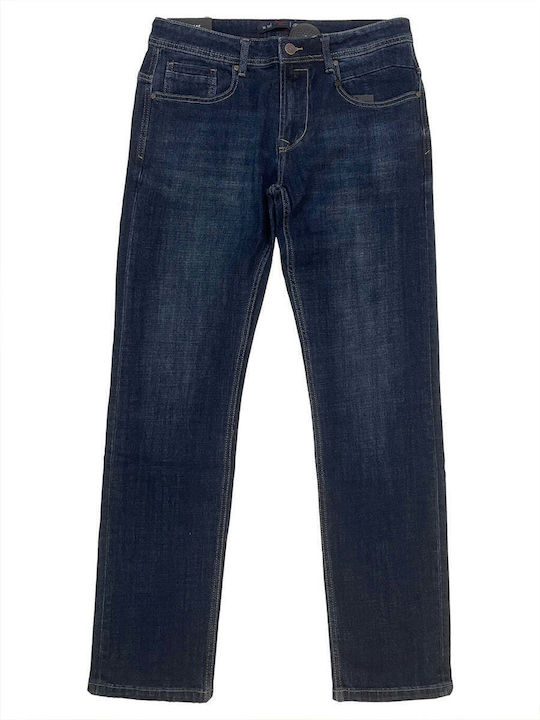 Ustyle Men's Jeans Pants in Straight Line Blue