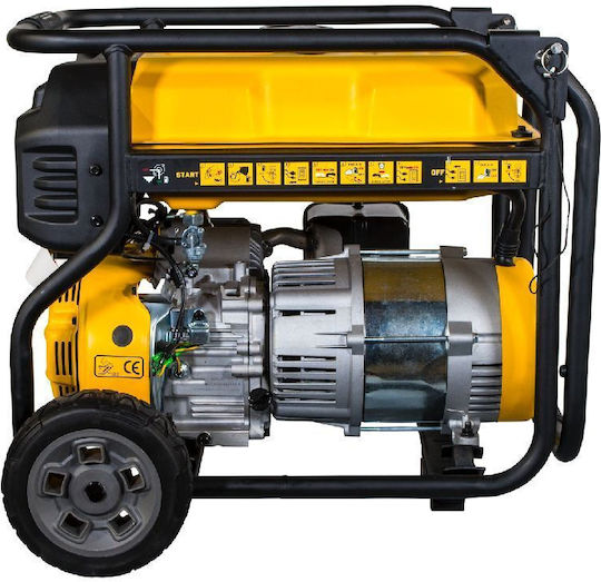 Dewalt Γεννήτρια Βενζίνης Δίχρονη με Χειροκίνητη Μίζα, Ρόδες και Μέγιστη Ισχύ 4.38kVA