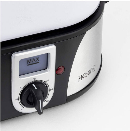 HKoenig Food Steamer with 3 Steaming Decks 12lt