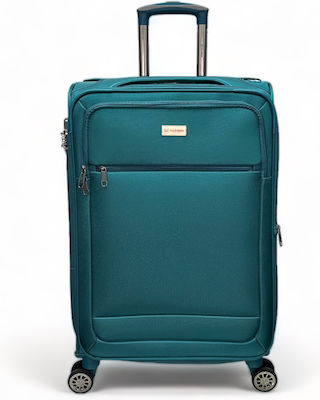 Olia Home Medium Travel Suitcase Petrol with 4 Wheels Height 57cm.