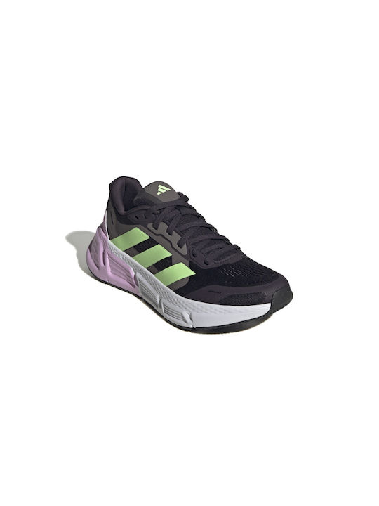 adidas Questar 2 Γυναικεία Running Aurora Black / Green Spark / Bliss Lilac