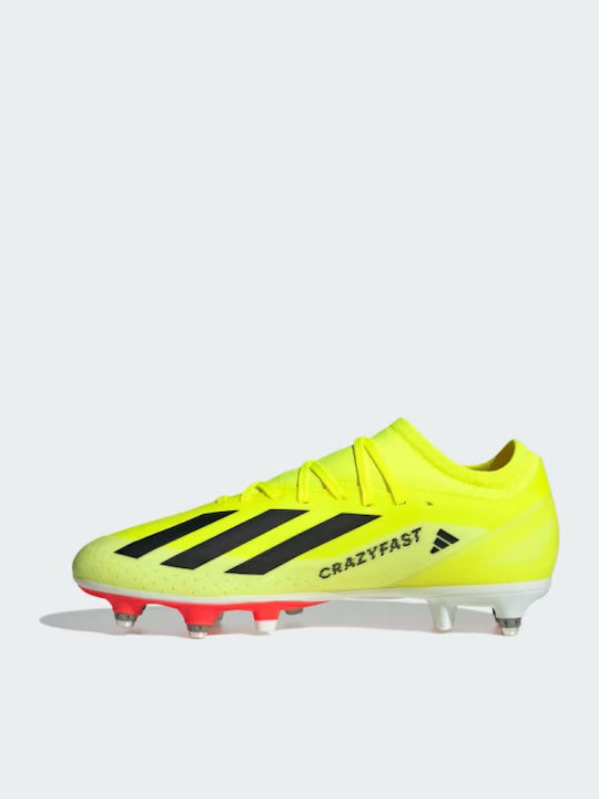 adidas X Crazyfast League Football Shoes with Cleats Team Solar Yellow 2 / Core Black / Cloud White