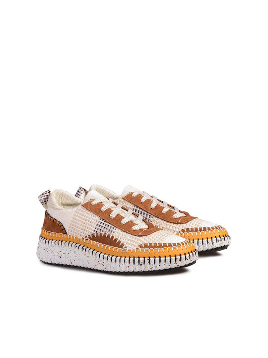 Hello Comfort Anatomical Sneakers Beige / Tabac / Yellow