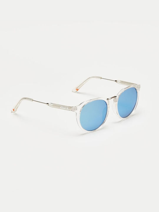 Cosselie Sunglasses with White Metal Frame and Light Blue Lens 1802202327