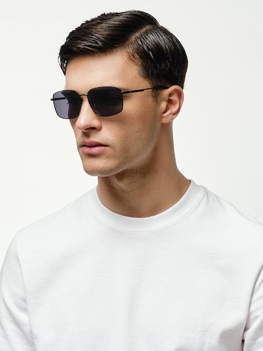 Cosselie Cable Male Sunglasses with Black Metallic Frame and Gray Lens 1802202459