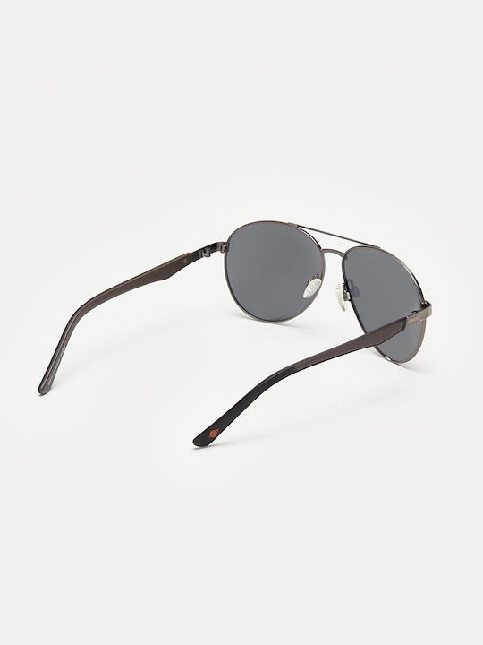 Cosselie Andria Unisex Sunglasses with Gold Metallic Frame and Gray Lenses