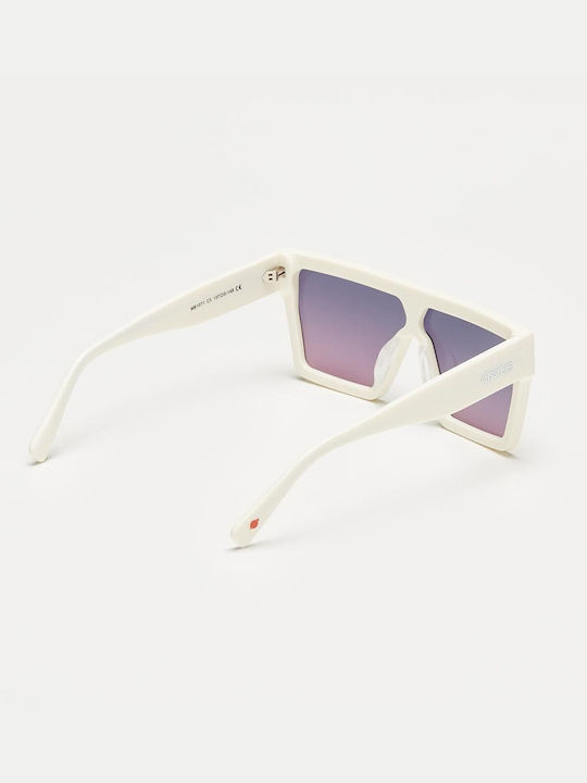Cosselie Berkley Women's Sunglasses with Rose Gold Metallic Frame and Purple Gradient Lens