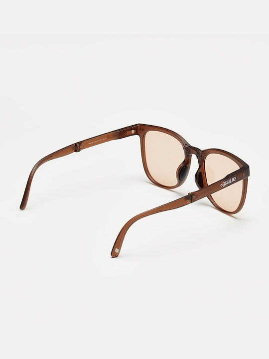 Cosselie Foldi Ochelari De Soare Unisex Cu Ramă Maro Din Plastic Și Lentile Bej 1802202496