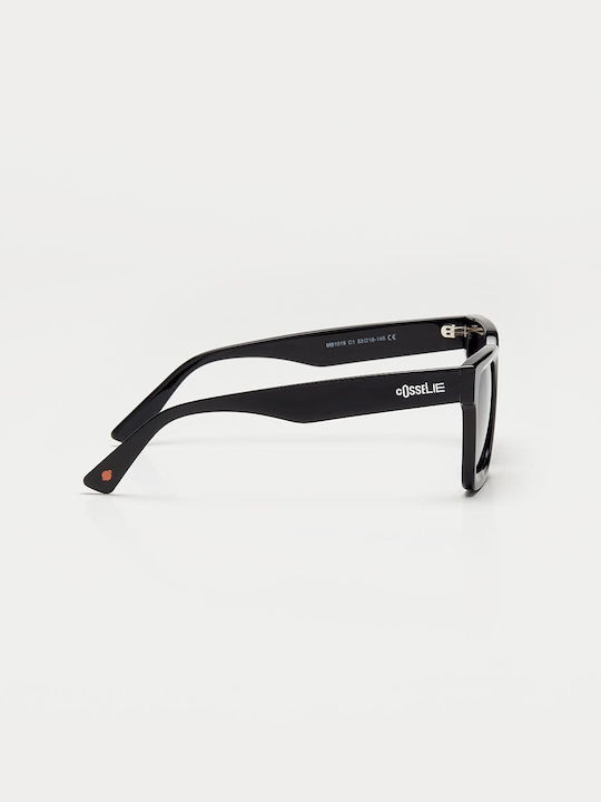 Cosselie Miami Unisex Sunglasses with Black Horn-Rimmed Frame and Gray Gradient Lenses