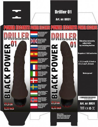 Power Escorts Realistisch Vibrator 21.5cm Schwarz