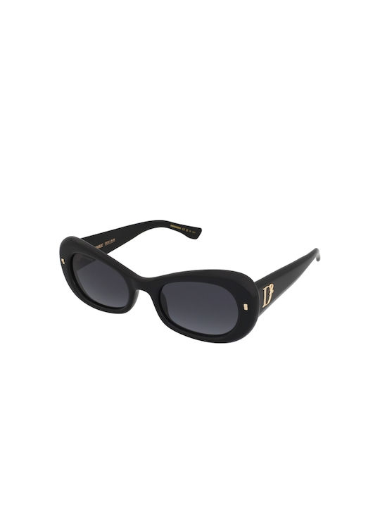 Dsquared2 Sonnenbrillen mit Schwarz Rahmen und Schwarz Verlaufsfarbe Linse D2 0110/S 807/90