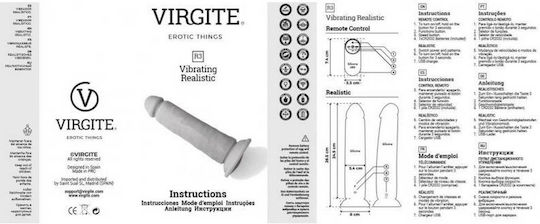 Virgite Realistic Vibrator 24.5cm Flesh