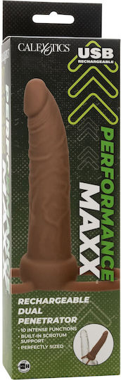 Calexotics Doppelter Vibrator 14cm Braun