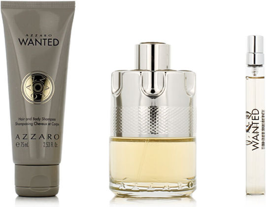 Azzaro Wanted Ανδρικό Σετ με Eau de Toilette 3τμχ