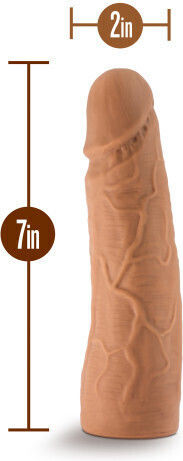 Blush Lock On Dynamite Glass Dildo With Suction Cup Mocha 18cm