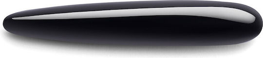 Le Wand Crystal Slim Wand Dildo din sticlă Black Obsidian 18cm