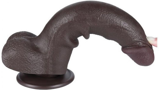 Lovetoy Dildo με Όρχεις και Βεντούζα Flesh 22cm
