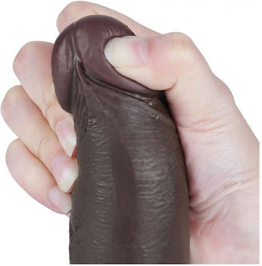 Lovetoy Dildo με Όρχεις και Βεντούζα Flesh 22cm