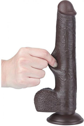 Lovetoy Dildo με Όρχεις και Βεντούζα Flesh 22cm