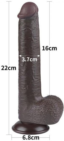Lovetoy Dildo με Όρχεις και Βεντούζα Flesh 22cm