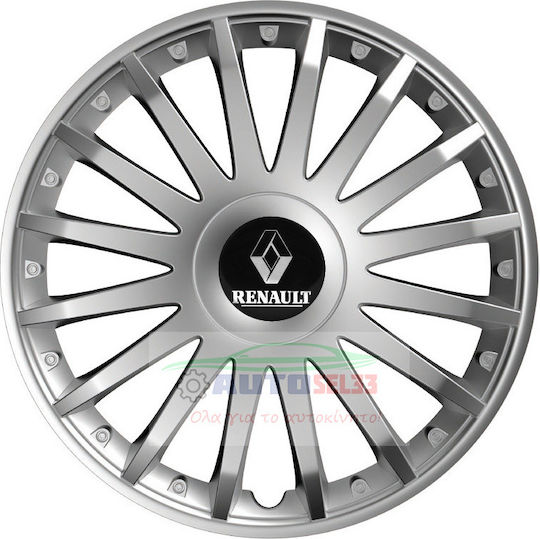 Versaco Set Capace De Roți Auto Crystal Compatibilitate Renault 4 Bucăți 14 Argintii
