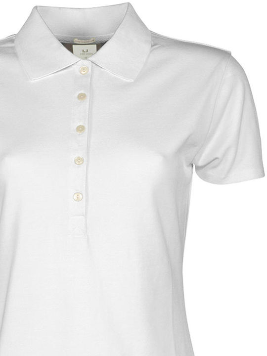 Women's Polo Top Luxury LS Stretch Tee Jays 145 White