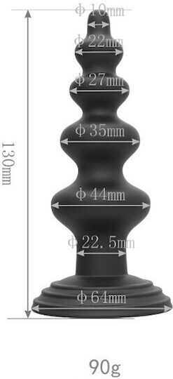 Zenn Bim Bam Line Anal Plug Schwarz 13cm