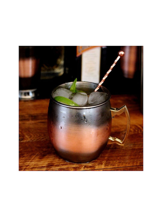 Whiskey Rocks Moscow Mule Glas Cocktail/Trinken aus Edelstahl in Schwarz Farbe 550ml