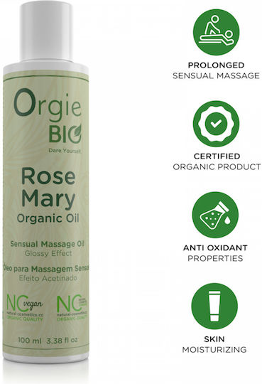 Orgie Bio Organic Massageöl mit Duft Rosemary 100ml