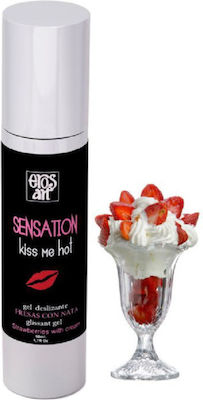 Megasol USA Eros Art Sensattion Kiss Me Hot Gel-Schmiermittel Erdbeeren mit Sahne 50ml