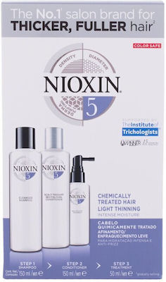 Nioxin System 5 Set de îngrijire a părului cu Șampon 3buc