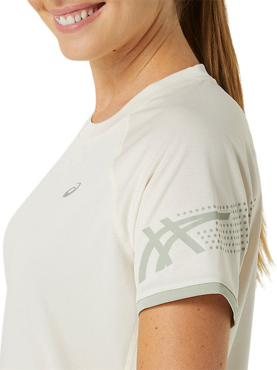 Icon Women's Athletic Blouse Short Sleeve Fast Drying Birch / Olive Grey